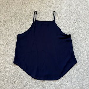Lush Navy Blue Apron-neck Camisole Top